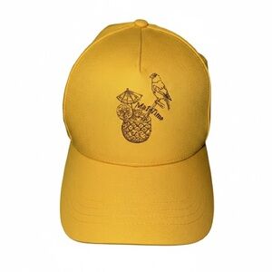 Honolua Surf Co Yellow Baseball Cap Hat One Size Adjustable 100% Cotton
